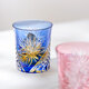 KAGAMI Glass Edo Kiku Pair Whiskey Wine Cup Rock Cup Drinkware Set Pink/Blue 250ml