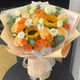 Illustration flower delivery, sunflower and rose mixed and matched bouquets to express love, birthday gifts for girlfriend and wife nationwide delivery, sunflower and champagne mixed and matched bouquets