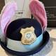 Ji Mi Judy Hat Rabbit Bowler Hat Zootopia Police Officer Judy Hat Children's Adult Headband Headwear Hat Judy Hat Adult Version (57cm) Adjustable