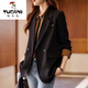 Woodpecker (TUCANO) blazer women's autumn and winter 2025 new casual temperament goddess style fashionable design suit brown L 120Jin Jin is equal to within 0.5 kg