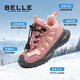 Belle children's shoes, girls' sports shoes, plus velvet cotton shoes, autumn and winter little girls' soft-soled children's casual shoes, outdoor hiking shoes BL5515 pink 27