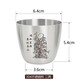 Tuojin stainless steel liquor cup one or two two liang beer half Jin Jin is equal to 0.5 kg outdoor single layer thickened flat bottom metal anti-fall two liang 10 one liang 50ml will enter the wine set of 12