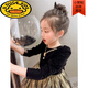 G.duck Girls Dress Autumn and Winter Birthday Dress Princess Dress Autumn Halloween Children's Costume Girls 2025 New Champagne Color 100 cm