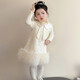 G.duck little yellow duck children's clothing girls dress winter suit one-year-old baby girl clothes plus velvet gold style children's skirt off-white 120 recommended 5~6 years old 110-120cm cm