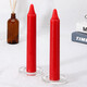 Fantasy white candle household lighting power outage emergency disaster prevention candle white smokeless and odorless candle candle holder red candle war preparation red 3cm model 6 pieces 3.0x20cm
