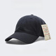 MUJIUSHI Japanese style simple large head circumference baseball cap for men and women, black versatile trendy brand peaked cap for men, autumn sun visor for women, navy blue (washed cotton) L increased head circumference (60-64cm)