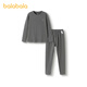 BALABALA balaOne boys' underwear set children's 2-piece new children's clothing 2025 autumn and winter comfortable and skin-friendly brown gray 20841 90