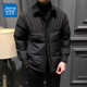 Jeanswest Jeanswest Короткий пуховик мужской зимний 2025 Новый утолщенный теплый ветрозащитный пуховик с лацканами мужской черный теплый и холодный L Рекомендуется 125-140 Jin Jin равен 0,5 кг
