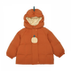 FHHUABD Girls Down Jacket Winter Clothing 2026 Children's Cotton Jacket Plus Velvet Thickened Cotton Clothes Baby Winter Style Jacket Orange 120 cm