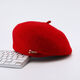 Yusenyi beret women's hat women's fashionable style wool blended white and temperament autumn and winter style beret for women Mao Bei big red one size 55-58