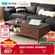 Lin's home living room solid wood color TV cabinet coffee table combination new floor cabinet small apartment UM1L Yueye series