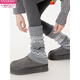 Modal gray Fair Isle knitted socks for women in autumn and winter, thickened warm wool with snow boots, retro stacked calf covers, light gray, sheep wool content about 9%, 1 pair, one size fits all, add to favorites and receive priority delivery