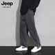 JEEP SPIRIT Jeep jeans men's spring American casual pants men's loose wide-leg pants black XL