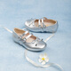 Dr. Jiang (DR KONG) spring girls' off-white solid color simple princess etiquette shoes campus performance children's leather shoes silver 23 feet length about 13.8-14.6