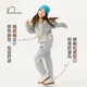 Naju Naju children's pants printed sweatshirt terry sweatpants top-Prairie Sheep Ready Stock 130 cm