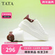 TATA thick-soled white shoes for women height-increasing sneakers for women platform shoes WN801AM4 off-white/burgundy 39