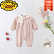 G.duck baby clothes autumn and winter thin velvet jumpsuit for baby girl full month and 100 days super cute princess romper autumn outing clothing soft light rice velvet romper + hat 59cm