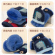 Wooden house children's gloves 3-6 years old winter boys half-finger flip cartoon fingerless baby boy thickened to keep warm and cold-proof A028 navy blue 3-5 years old
