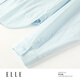 ELLE blue high-end loose long-sleeved shirt for women 2026 spring new lapel commuter style fashionable shirt blue S
