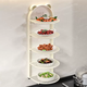 Yusen Yibei Kitchen Storage Tray Side Dishes Wall Mount Rack Wall Multifunctional Dishes Home Countertop Multi-layer Shelves Obsidian Black 5-layer (Hanging Floor-standing Dual-Purpose Waterproof and Rust-proof)