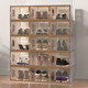 RSRDDY German quality shoe box storage box transparent drawer shoe cabinet storage artifact simple space-saving dust-proof shoe rack high transparency model 47.5 high top can be placed black 24 pcs 25x36.5x18.5cm