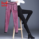 MiiOW velvet thickened pants for women, large size leggings for women, mother's pants, autumn and winter warm cotton pants, one-piece pants, black, no label, no velvet, S 70-85Jin Jin is equal to 0.5 kg