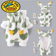 G.duck baby winter clothes for men and women, plus velvet and thickened rompers for infants and young children, super cute clothes, green, 36cm 66, recommended for 0-3 months