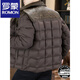 ROMON Men's Casual Thickened Down Jacket 2025 New Stitched Lapel Fashion Warm Jacket for Men High Quality Black M