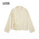 LESS Shopping Mall Same Style/CNY Series 2026 Spring New Chinese Jacquard Silk Shirt for Women 2Q2213640 110 Beige XS