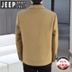 JEEP SPIRIT吉普高端品牌夹克男士外套2025年春秋冬季新款含羊毛呢子大衣短款 黑色802 常规 XL 180 （适合130斤-145斤穿）