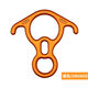 Rock climbing equipment horn 8-shaped ring descender slow descent device eight-shaped ring speed descender rock climbing descender rock climbing tool orange