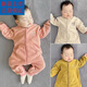 Disney (Disney) Baby Warm One-piece Polar Fleece Harness Baby Autumn One-piece Zippered Outing Plush Winter Climbing Suit Polar Fleece One-piece Beige 36cm 80 Recommended for 6-12 months