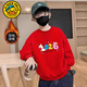 G.duck2026 Chinese Style New Year Children's Red Velvet Warm Sweater Zodiac Year Parent-Child Wear Winter Round Neck Top Red Yuanbao Brown Pony 175 L 110-130Jin Jin is equal to 0.5 kg