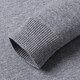 Bosssunwen 100% sheep wool new spring casual versatile soft breathable half turtleneck solid color men's wool sweater light gray M