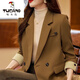 Woodpecker (TUCANO) blazer women's autumn and winter 2025 new casual temperament goddess style fashionable design suit brown L 120Jin Jin is equal to within 0.5 kg