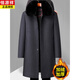 Hengyuanxiang 2025 new dad long velvet windbreaker for middle-aged and elderly men thickened warm coat grandpa coat cotton coat navy blue inner liner removable L 175 100Jin Jin equals 0.5kg -115Jin Jin equals 0.5kg