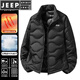 JEEP SPIRIT轻薄羽绒服男2025新款冬季防风立领加厚保暖内胆90白鸭绒外套 25188-曜石黑【90%白鸭绒】 S