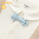 Balabala shopping mall same style children's clothing baby jumpsuit 2026 new spring baby crawler suit fake two pieces white coffee tone 00315 59cm