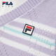 FILA children's clothing dress 2026 spring new style girls and children's fake two-piece woolen pleated skirt cloud white-WT 120