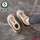 Woodpecker Lamb Down Genuine Leather Snow Boots Women's 2025 Winter High Top Sports Bread Shoes Plus Velvet Warm Birkenstock Cotton Shoes Mocha Brown 37