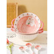 Tuojin cute ceramic double-eared soup bowl, large snail noodle bowl, large bowl, children's instant noodle bowl, personal rice bowl and dish set, exquisite gift box for 6 people, 27-piece set