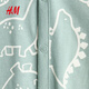 H&M 2026 spring new children's clothing baby boy printed one-piece pajamas 1200792 light turquoise/dinosaur 110cm 110/56 (3-4Y)