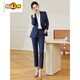 Luo Meng professional suit women's suit jacket autumn new formal occasion business formal wear high-end work clothes casual suit navy blue suit + shirt + skirt S
