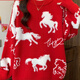 ANGEL MOOD Red Sweater Women's Year of the Horse Zodiac Red Sweater New Year's Style Thickened Round Neck Loose Women's Sweater Bottoming Shirt Women Burgundy 2XL