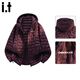 CHOCOOLATE it retro turtle back rib down jacket men's winter style American fashion brand design hooded casual versatile jacket burgundy M recommended 105-120 Jin Jin equals 0.5 kg