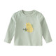 DAVE&BELLA girls long-sleeved T-shirt 2026 new spring style children's bottoming shirt pure cotton baby girl tops children's clothes green ready in stock 80 cm (recommended height 73-80cm)