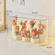 OMANTI Blind Box Figure Storage Box Display Rack Transparent Layered DIY Dustproof Figure Labubu Bubble Mart Display Box 1 Pack DIY Collector Figure Treasure Box Figure Box Only, Doll Not Included