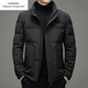 Emporio Armani EA7 Armani winter men's down jacket new youth fashion stand-up collar white duck down warm Korean style short casual outer black M 170