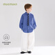 Mucmukn Muke college freshman blue plaid tie design layered shirt for boys and girls 26 spring new style blue plaid 160 cm