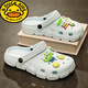 G.duck children's shoes children's slippers boys 2025 new summer soft bottom clogs boys outer wear non-slip beach shoes gray 36
